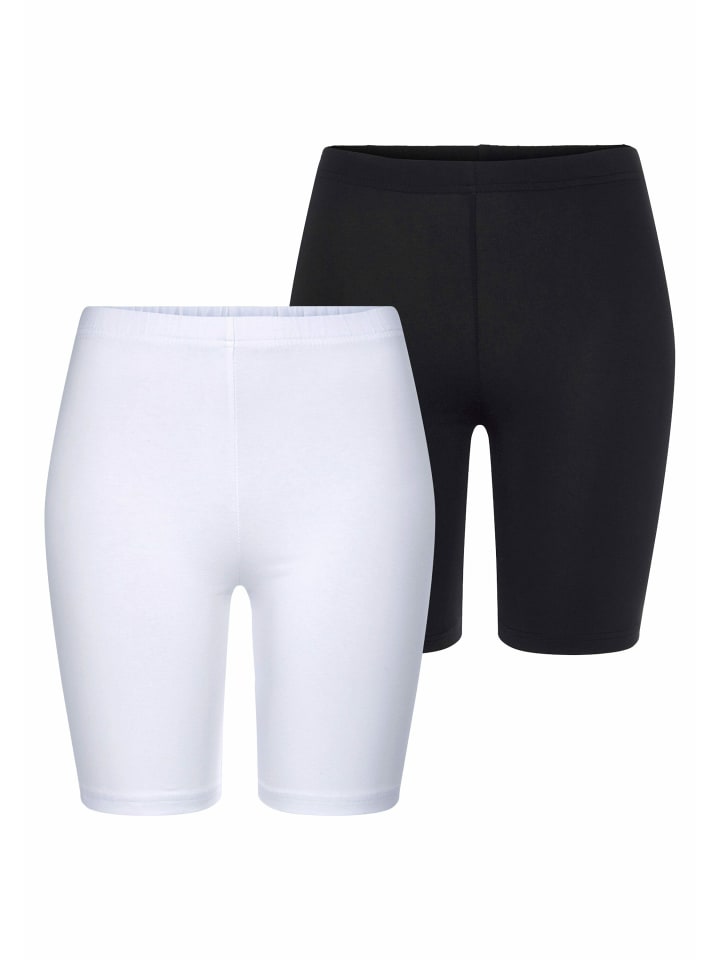 Radlerhose in 1x weiß, 1x schwarz