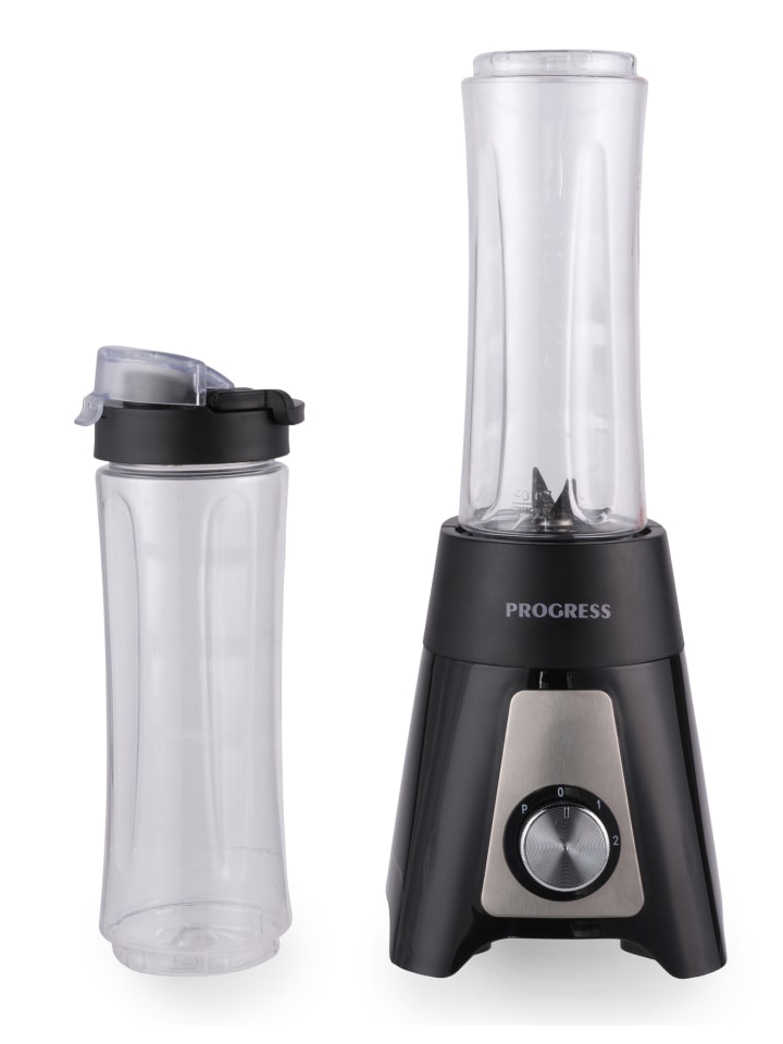 Smoothie-Mixer 400 W, 2 Geschwindigkeiten, 600 ml in Schwarz, 15 x 15 x 45 cm