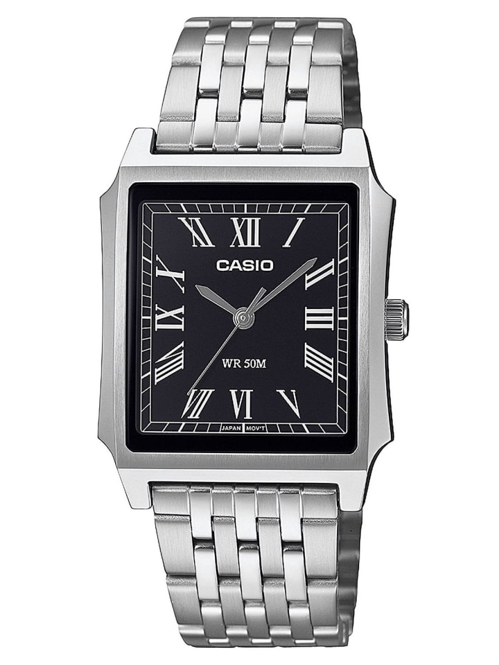 Herren-Armbanduhr Edelstahl Schwarz / Silber