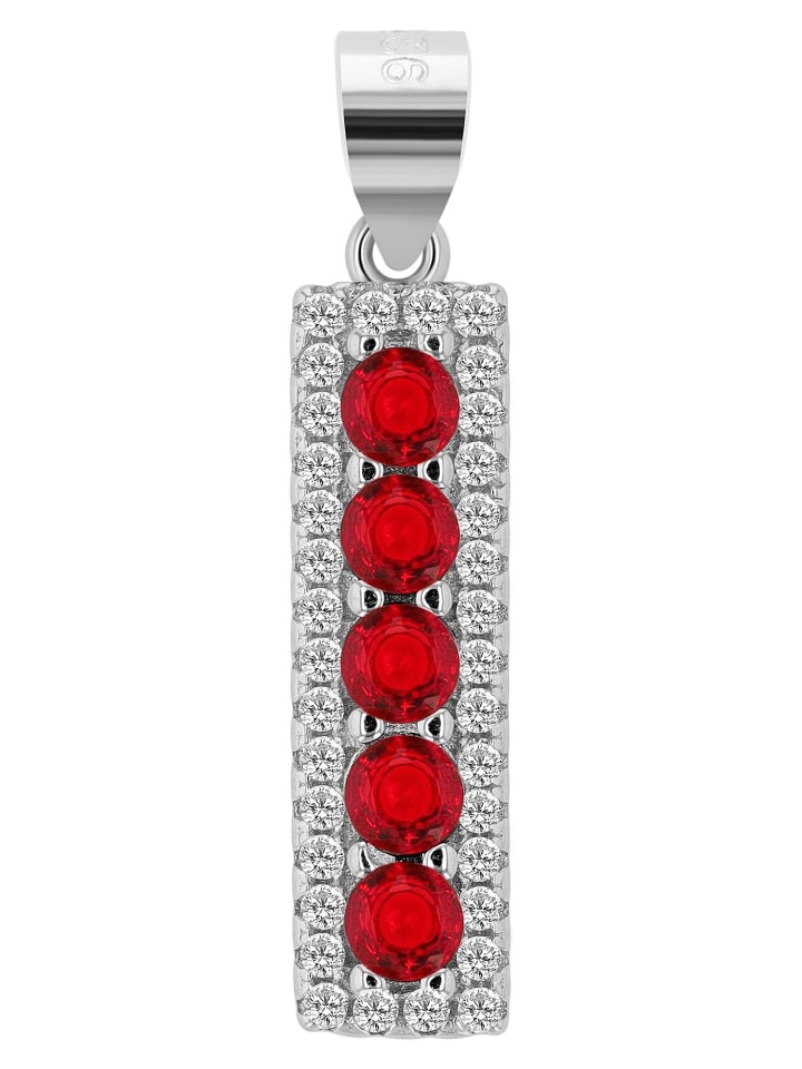 Damen Anhänger – Herzanhänger aus 925 Silber mit Zirkonia in silber