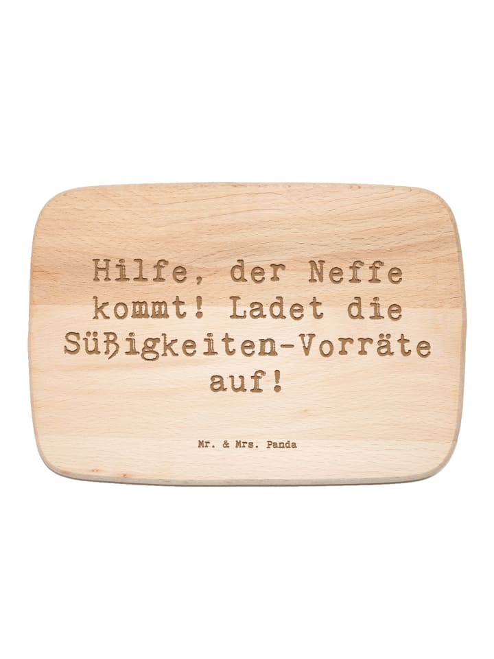 Holz Schneidbrett Spruch Neffe Besuch mit Spruch in Transparent