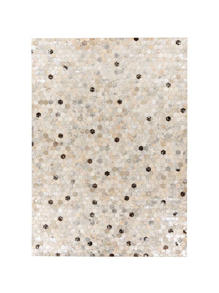 Wohnzimmer Teppich – Kurzflorteppich Lavin 1025 in silber - grau - rechteckig