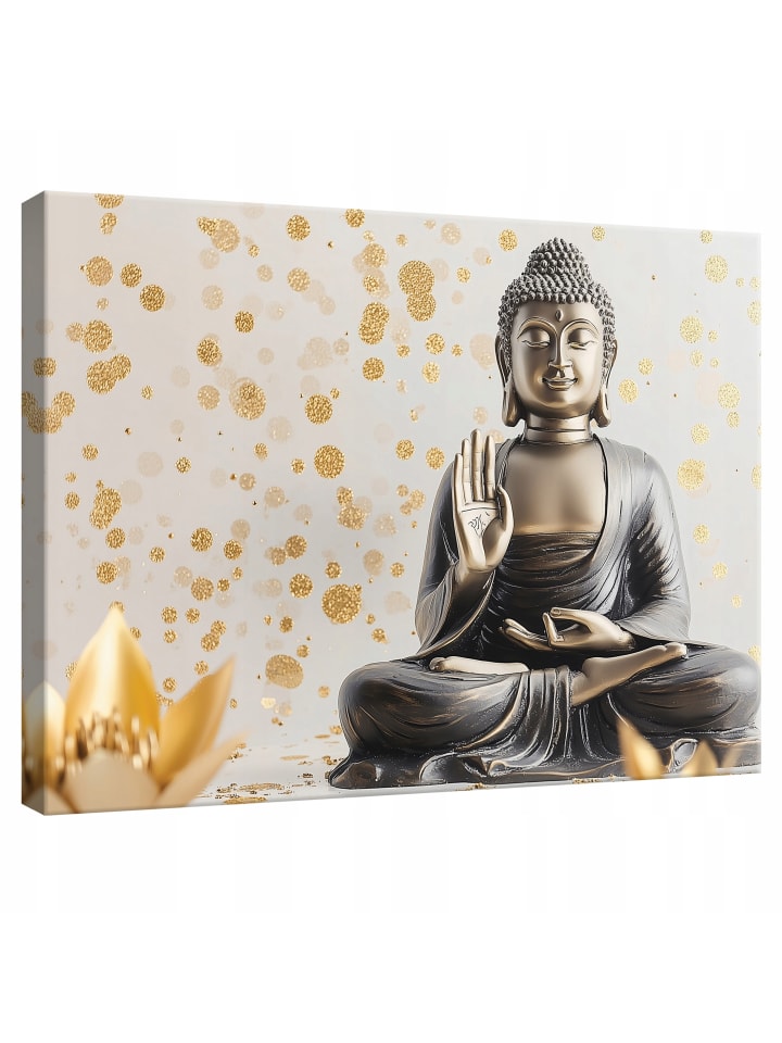 Leinwandbild Buddha in Beige