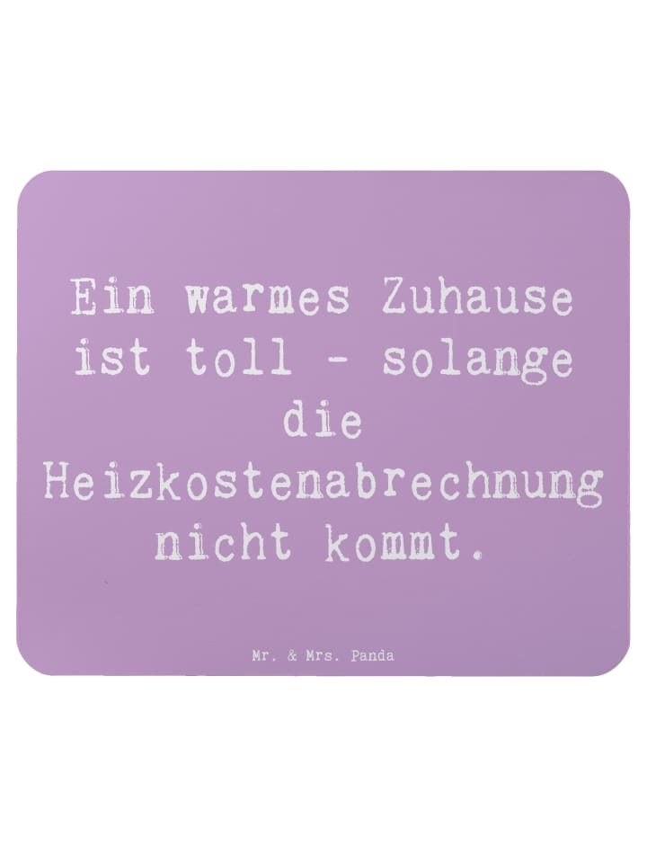 Maus-Pad Spruch Geborgenheit im Zuhause mit Spruch in Lavendeltraum