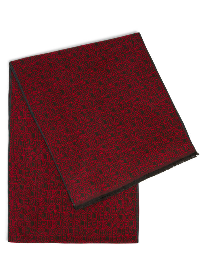 Schal in anthrazit rot - 0001