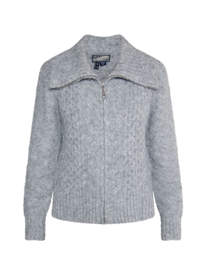 Damen Strickjacke in Grau Melange