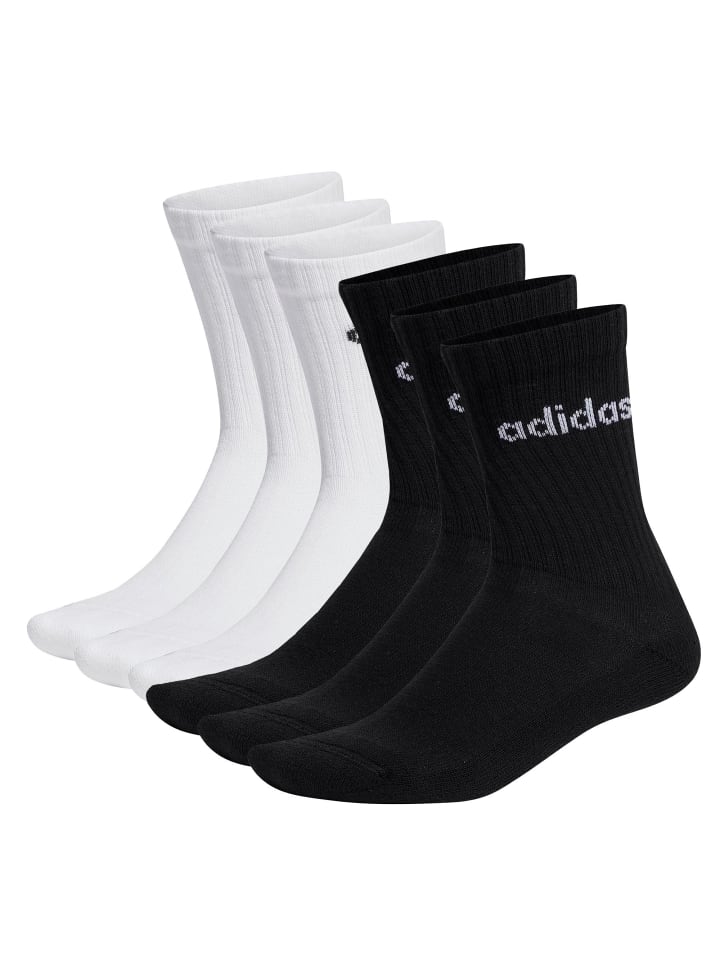 Socken 6er Pack in Schwarz/Weiß
