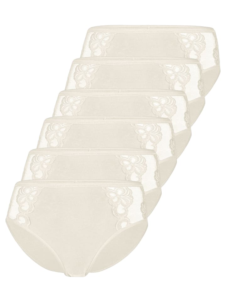 6er Pack Damen Hüftslip in champagner
