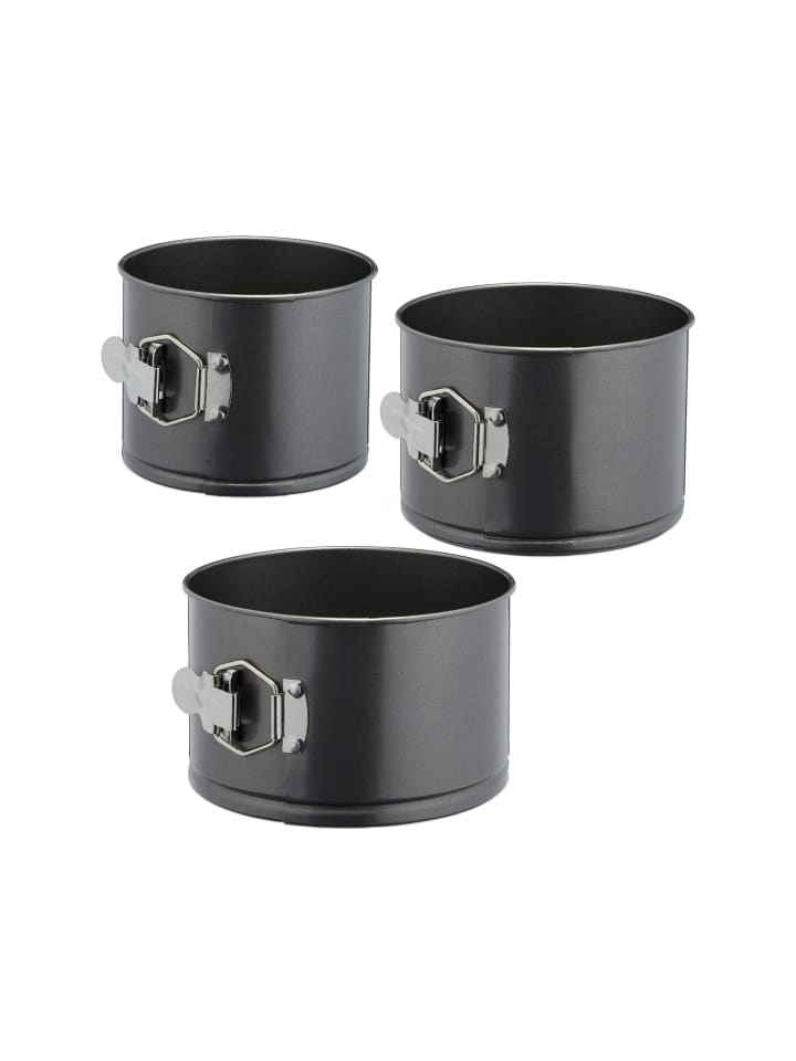 3 x Springform in Anthrazit