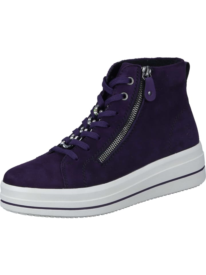 Freizeit Stiefel in aubergine/aubergine