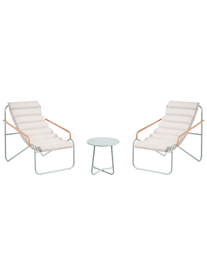 3-tlg Lounge Set PASTO in Grün/Beige