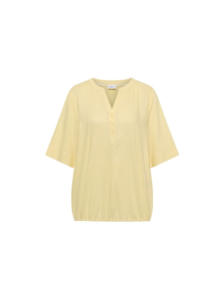 Halbarmbluse in light buttermilk yellow