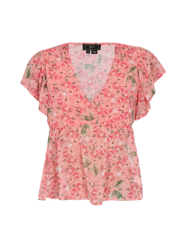 Women Blouse in coral multicolor