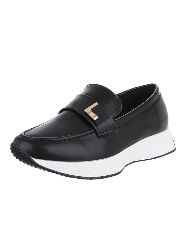 Halbschuh in Schwarz und Weiß