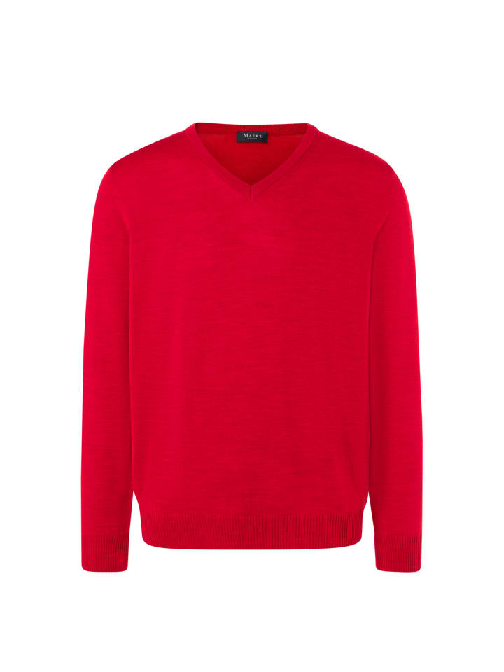 V-Pullover Superwash Classic Fit in Bloody mar
