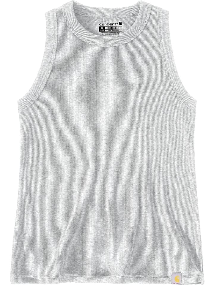 Top "Zellulosefaser Series Fitted Ribbed Tank" in Grau