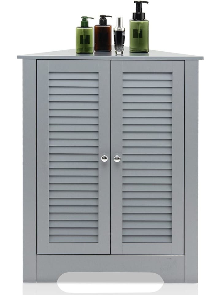 Badezimmerschrank Ecke 45 x 45 x 81,5 cm in Grau