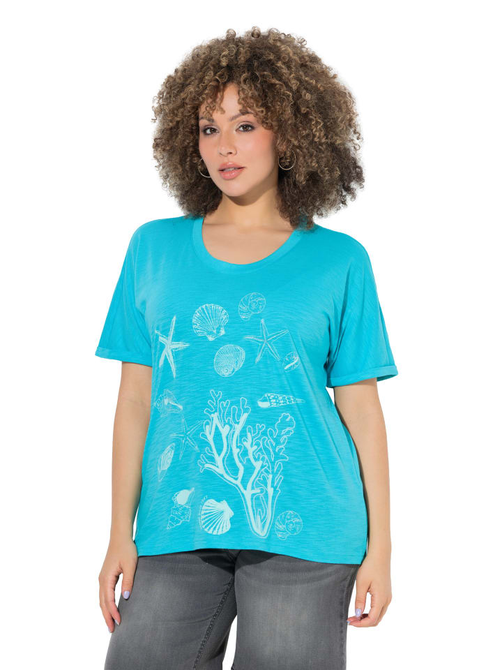 Shirt in tiefes aqua