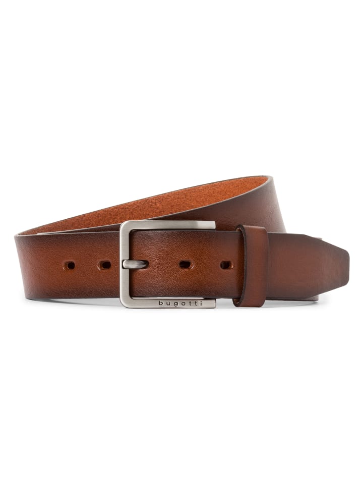 Ledergürtel in cognac - 0001