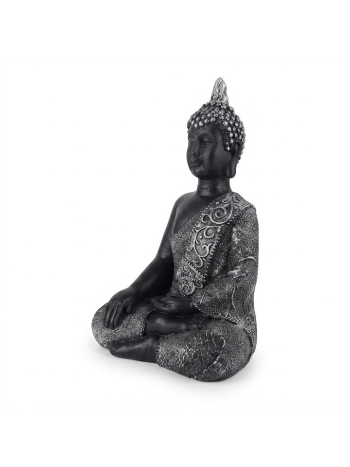 Buddha Figur in Anthrazit - (H)45 cm