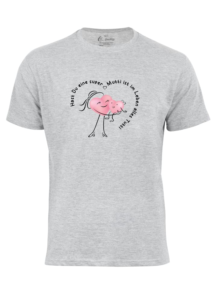 T-Shirt Super Mutti in grau