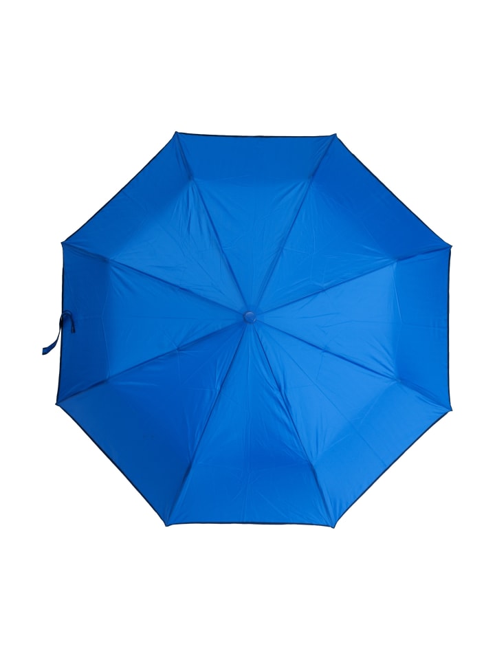 Teleskop-Taschenschirm mit Schutzhülle Wasserfeste Regenschirme in Blau