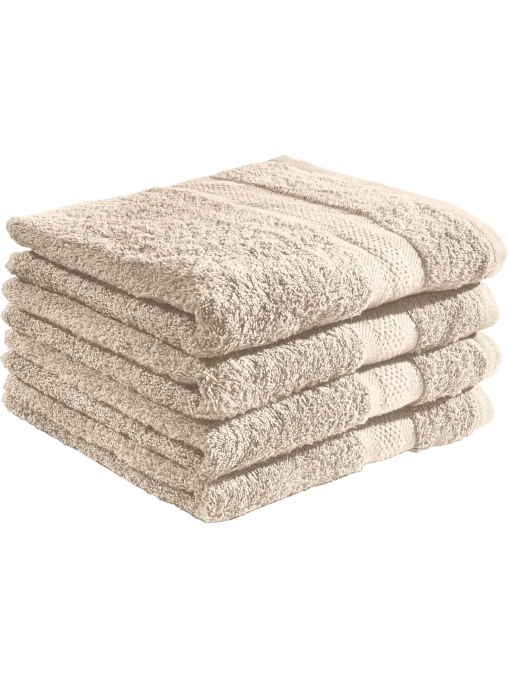 Frottier Duschtuch 4er-Pack Chicago in beige