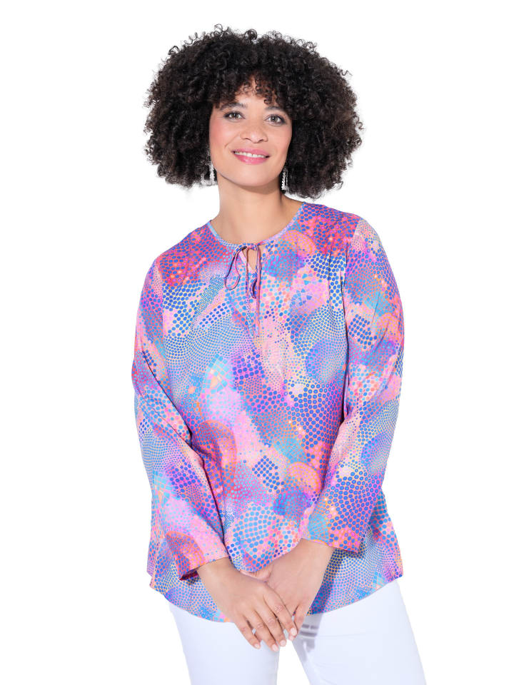 Bluse in flamingo