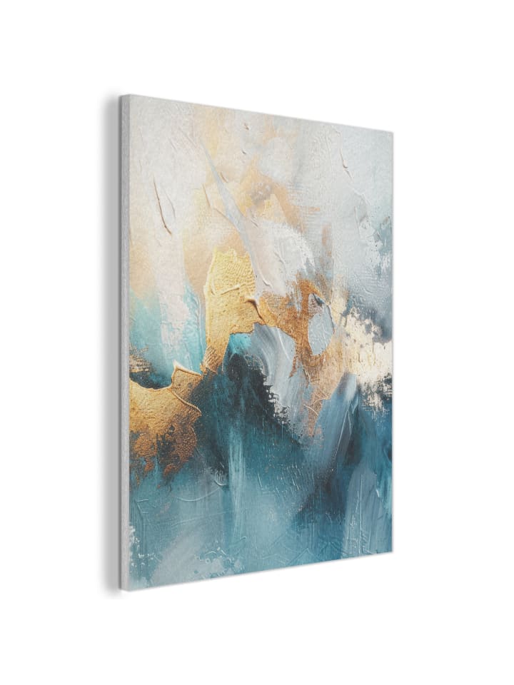 Akustibild Abstrakte Kunst gold blau