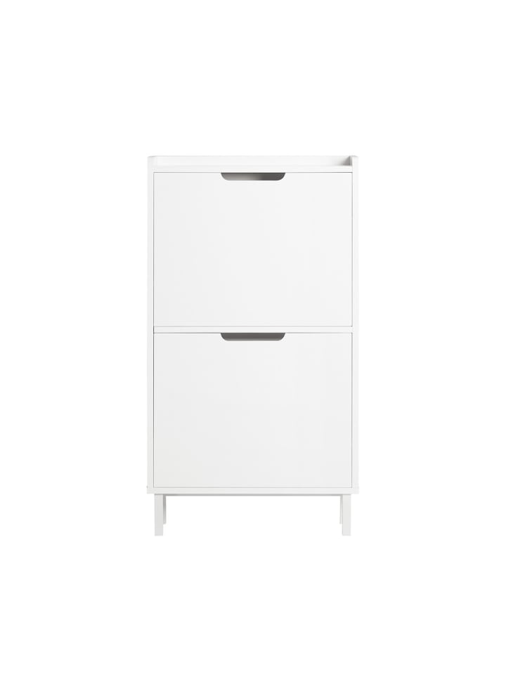 Schuhschrank in Matte Weiß - (W) 46 x (H) 90 x (L) 50 cm