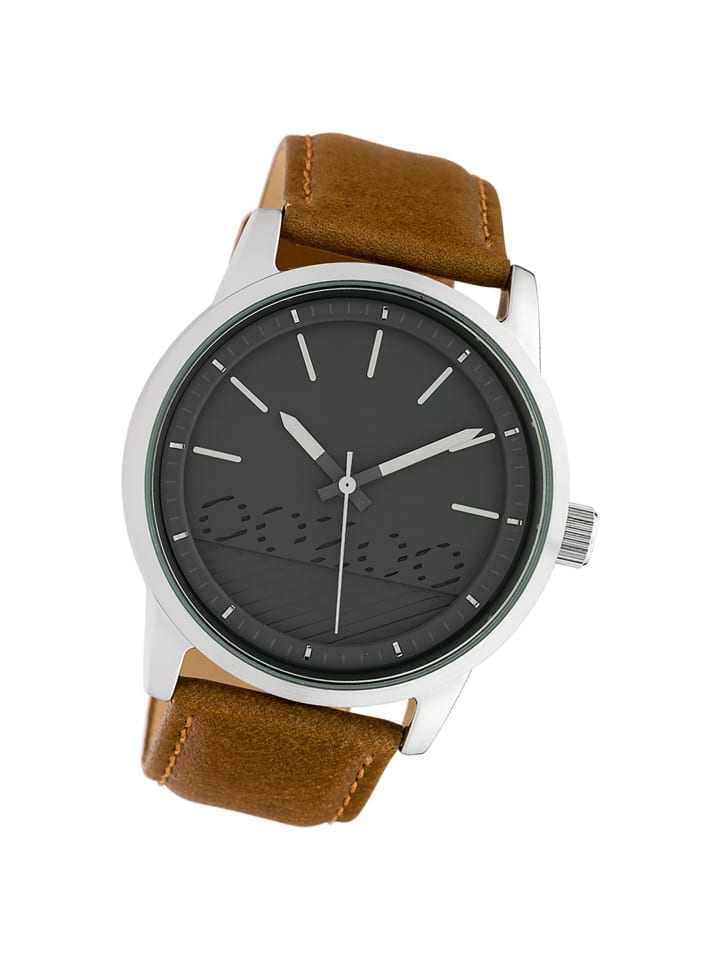 Analog-Armbanduhr Oozoo Timepieces braun groß (ca. 45mm)
