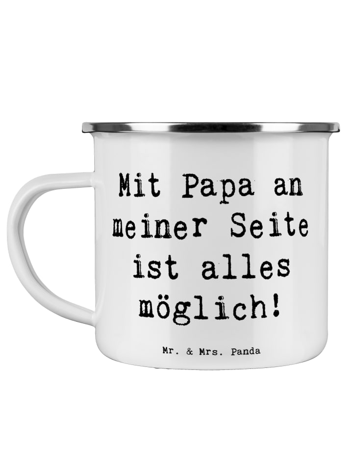 Kaffeebecher Spruch Papa Möglichmacher mit Spruch in Weiß