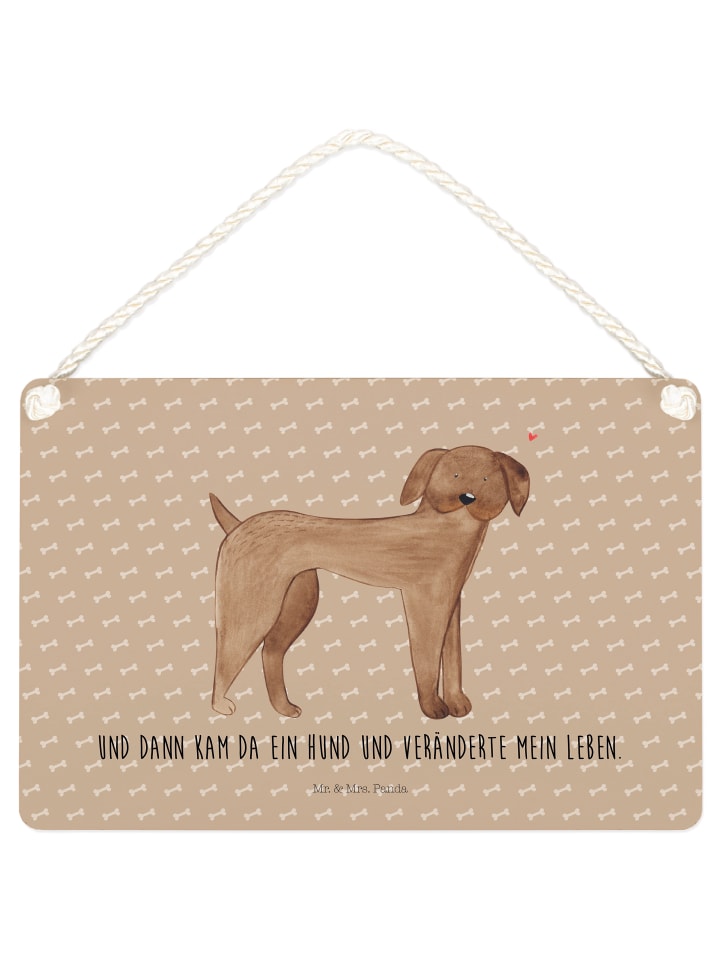 Schild Hund Dogge mit Spruch in Hundeglück
