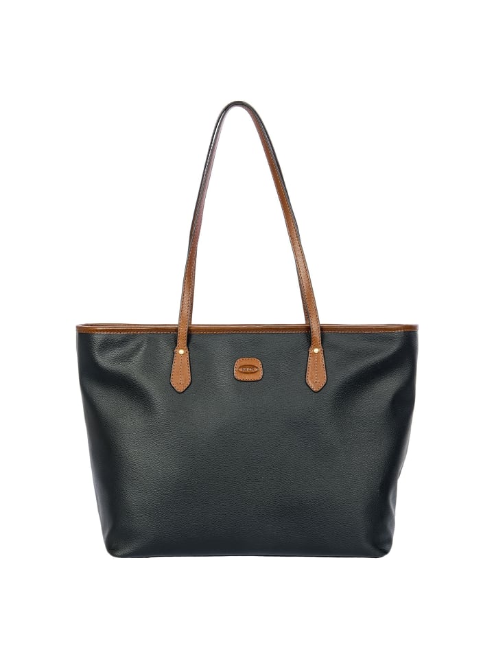 Volterra Firenze Shopper Tasche Leder 35 cm black
