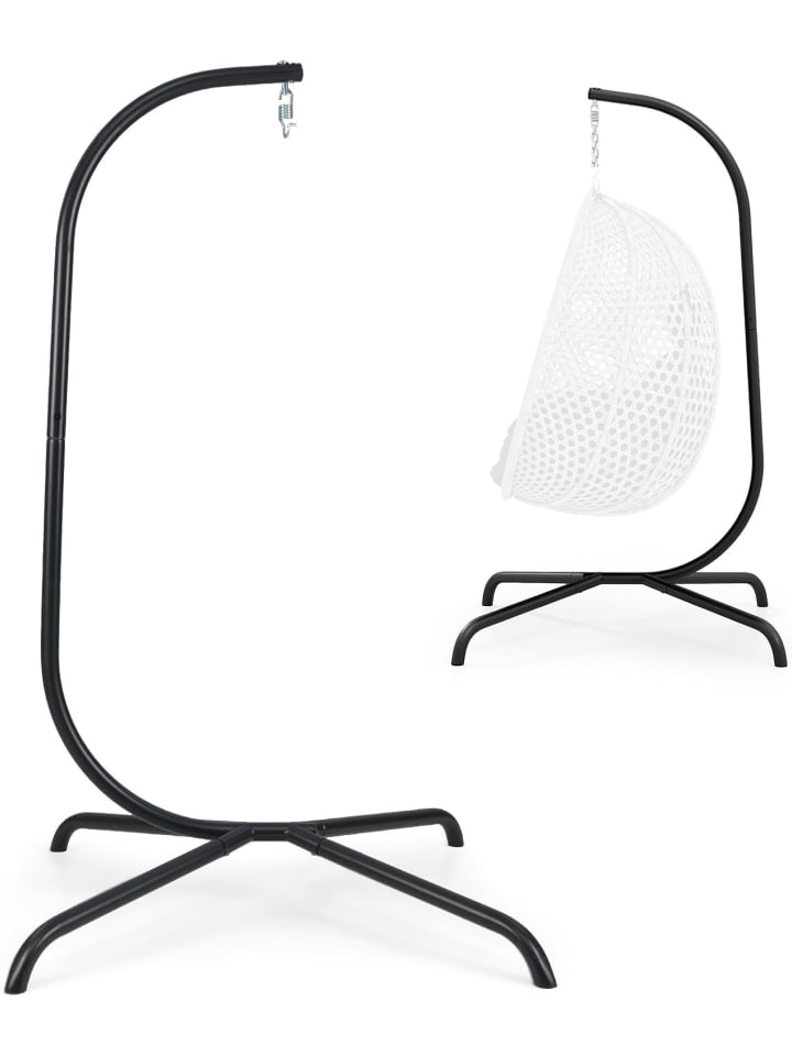 Hängesesselgestell mit Haken in Schwarz