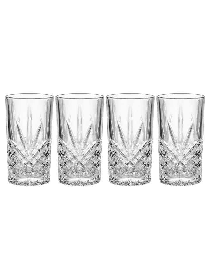Butlers Longdrinkglas CRYSTAL CLUB 4er-Set in Durchscheinend