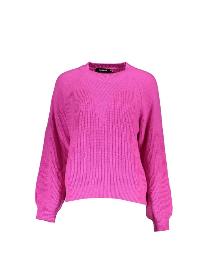 Pink Rosa Polyester Damen Pullover