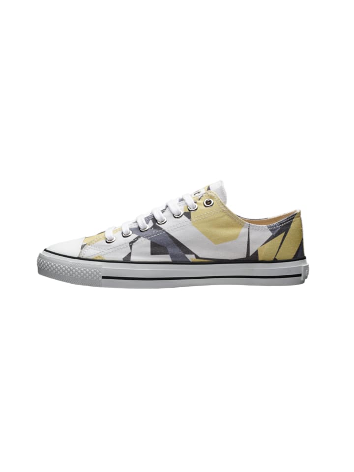 Sneaker Trainer White Cap Lo Cut in Camou Yellow | Just White
