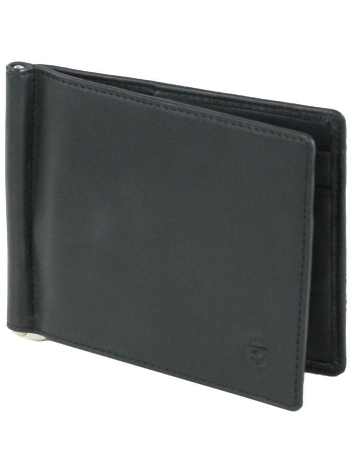 Logo Kreditkartenetui Leder 11 cm schwarz