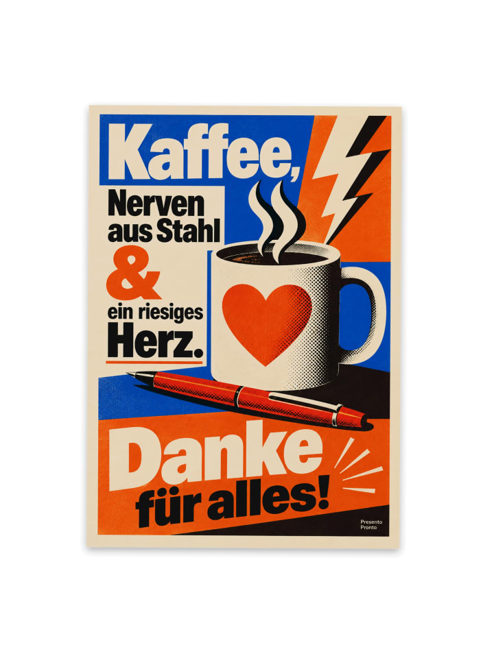 Grußkarte Blitz humorvoll Design mit Spruch in Weiß