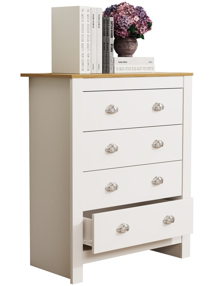 Kommode Sideboard Schublade Balusa XL in Weiß