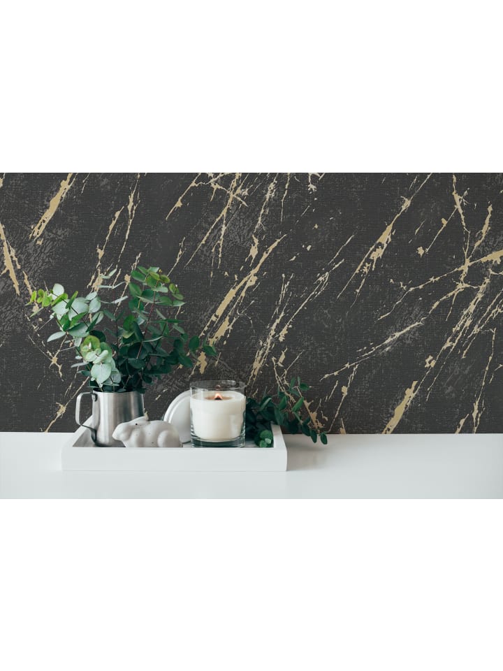 Tapete Marble Touch in Schwarz