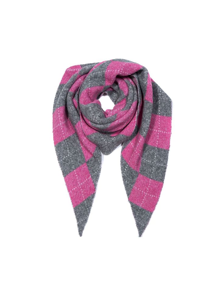 Dreieckstuch Argylemuster Grafische Rauten in Pink