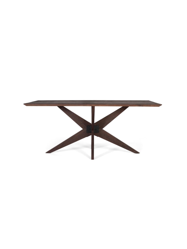 Rechteckiger Esstisch aus Wenge-Mangoholz 180 cm in Brown