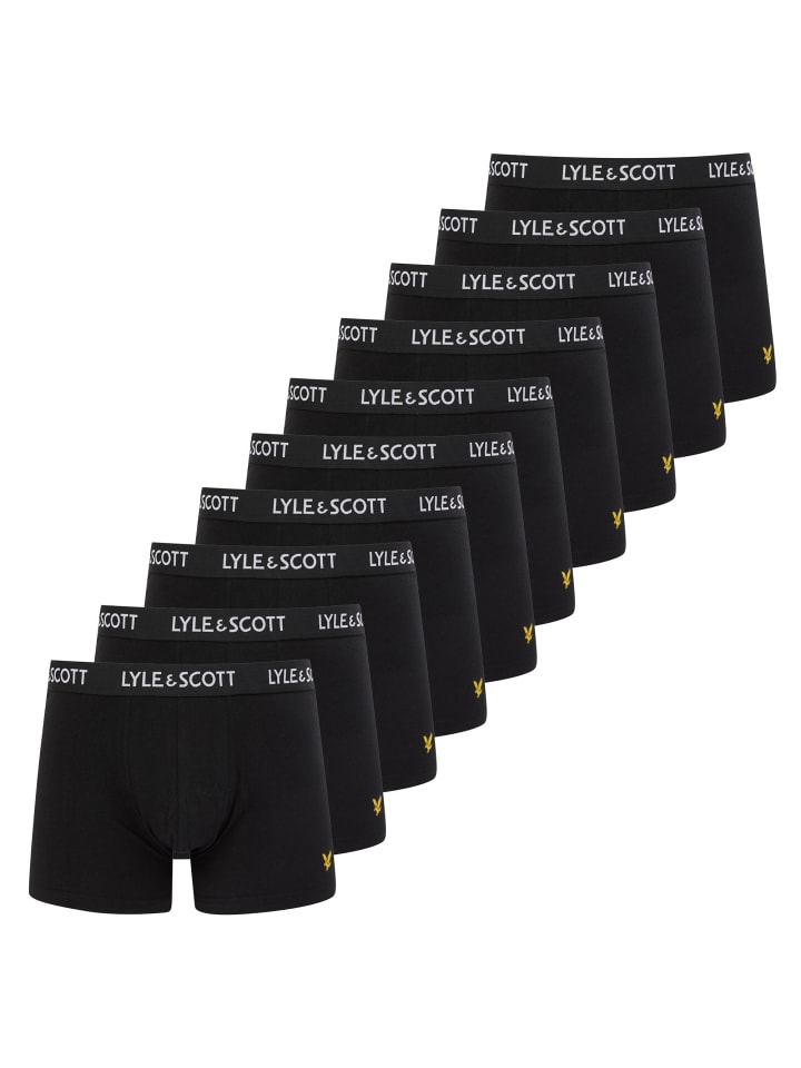 Boxershort 10er Pack in Schwarz