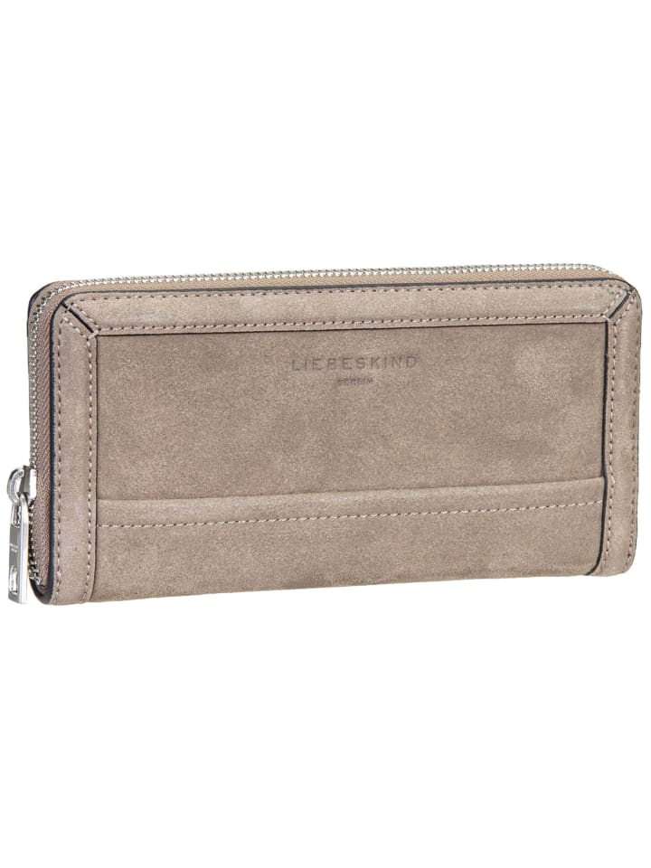 Geldbörse Gigi L Suede in Neutral Grey