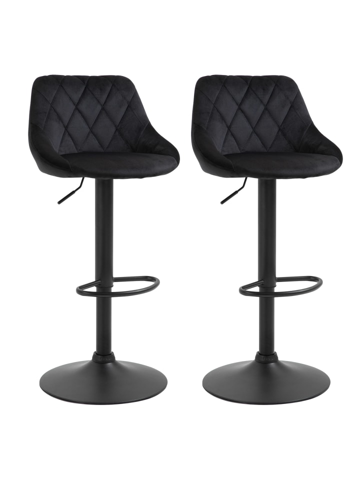 Barhocker in Schwarz 48L x 46B x 104H cm