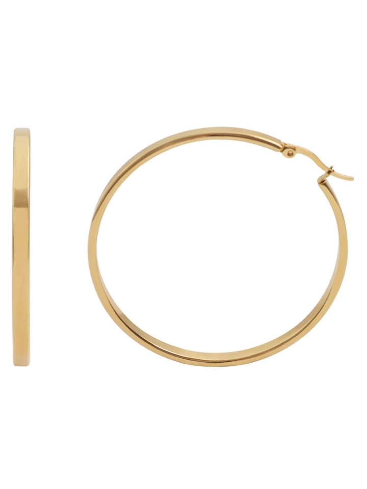 Damen Ohrringe – Creole aus Edelstahl in gold