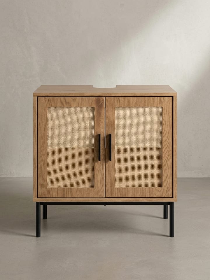 Waschbeckenunterschrank Eiche-Optik 60x60x40 cm mit Türen,