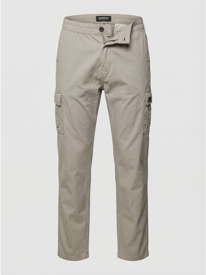 Baumwolle cargo relaxed farbe cargo in grau